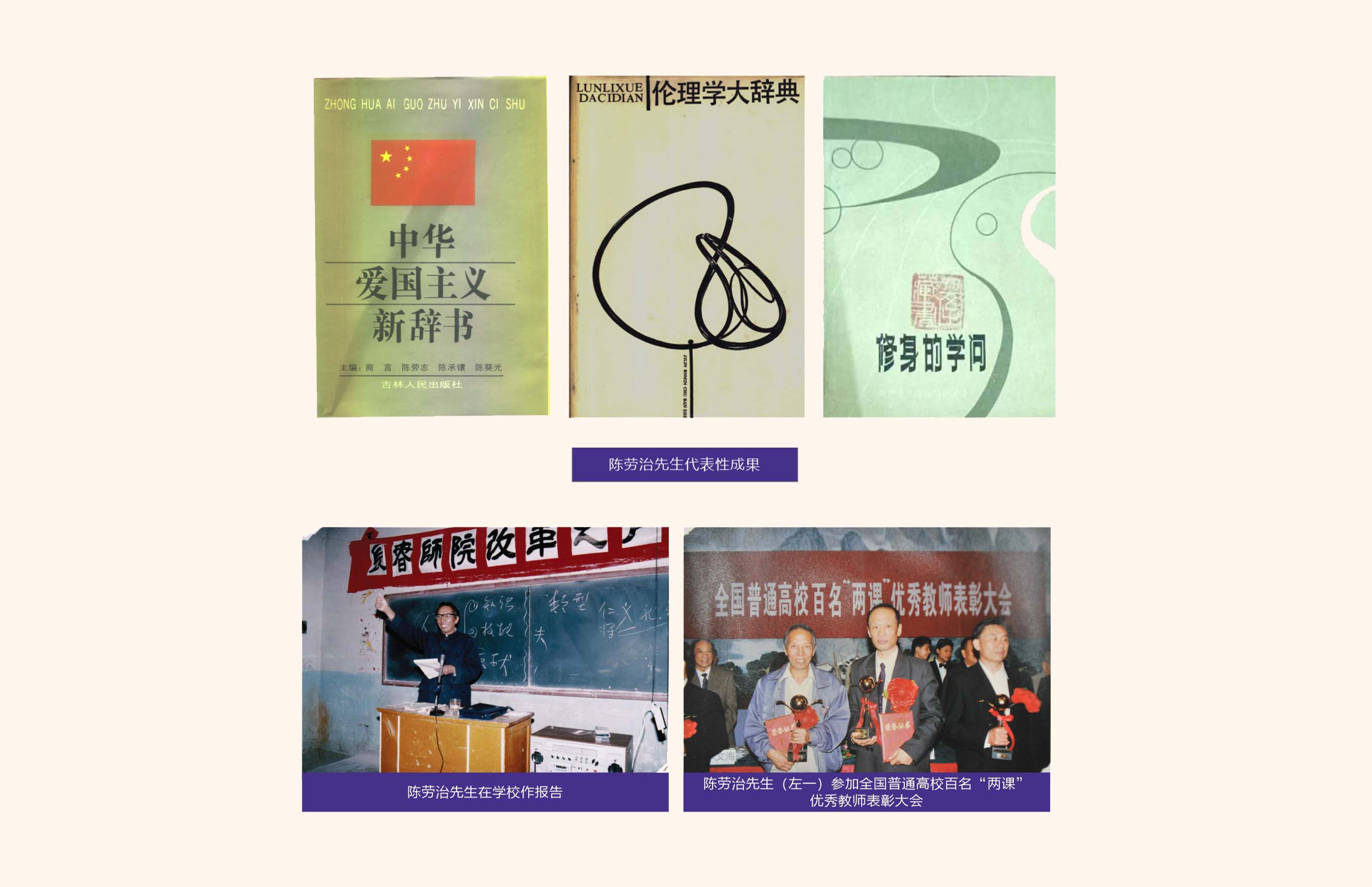 陈劳治先生代表性成果